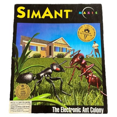 SimAnt: The Electronic Ant Colony (1991) by Maxis CIB Big Box PC 3.5 Floppy VG