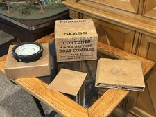 ~RARE BOXED~Lionel Corp NY US Navy BU Ships 4" Boat Compass WWII Mark1 1942