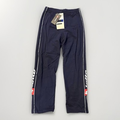 Lotto Italian Tennis Sports Navy Track Pants Sweat Pants Joggers Men s Large NOS