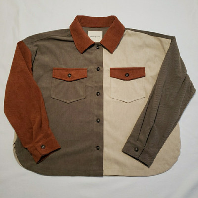 Thread & Supply Womens Size S Corduroy Oversized Button Up Shirt Jacket