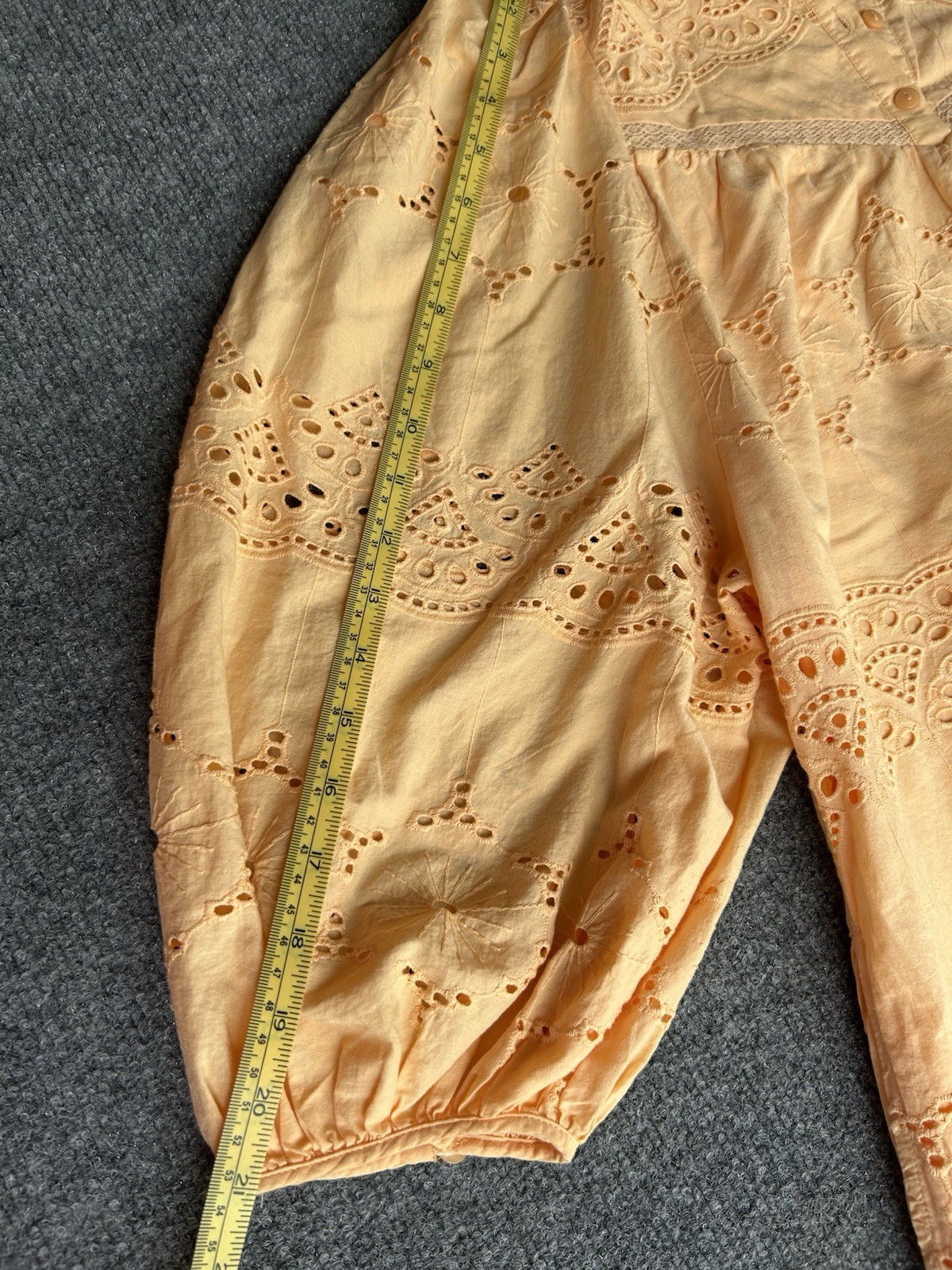 Universal Thread Peach Eyelet Lace Shift Dress Mo… - image 10