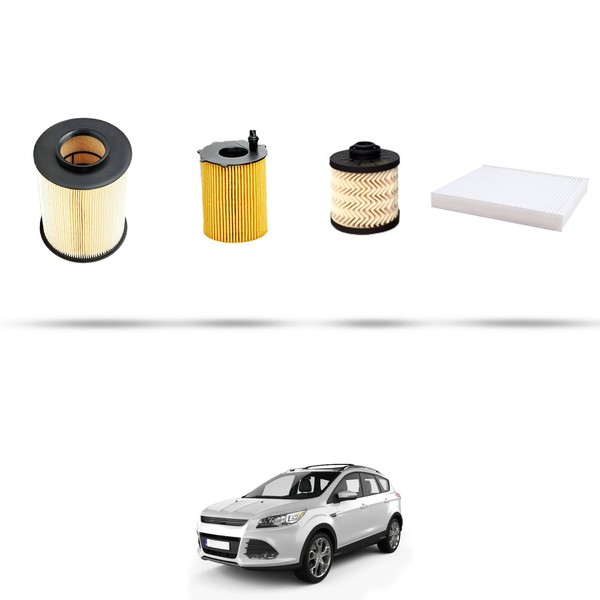 Hoffcar Wartungsset - 4 Filter FüR Ford Kuga Ii 1.5 Tdci 88 Kw Ab 2016-image