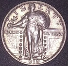 1919 STANDING LIBERTY QUARTER 25C, AU/MS