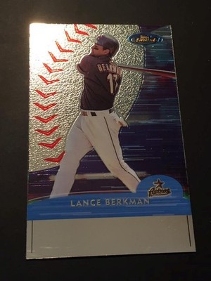 2000 Topps Finest UNCUT BOTTOM PROOF Lance Berkman Astros