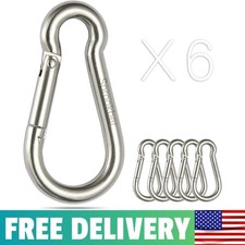 Stainless Steel Spring Snap Hook Carabiner - 304 Stainless Steel Caribeener Clip