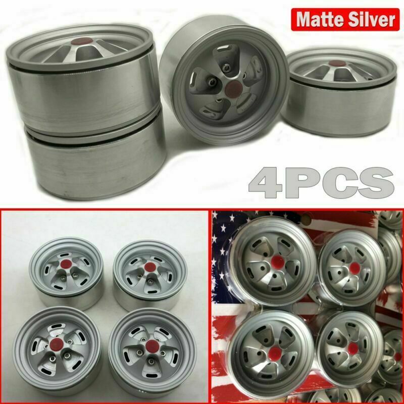 Rc Silver Rims 4pcs Silver Wheel Rims for 1/10 RC Crawler Axial SCX10 II 90046 Traxxas ...