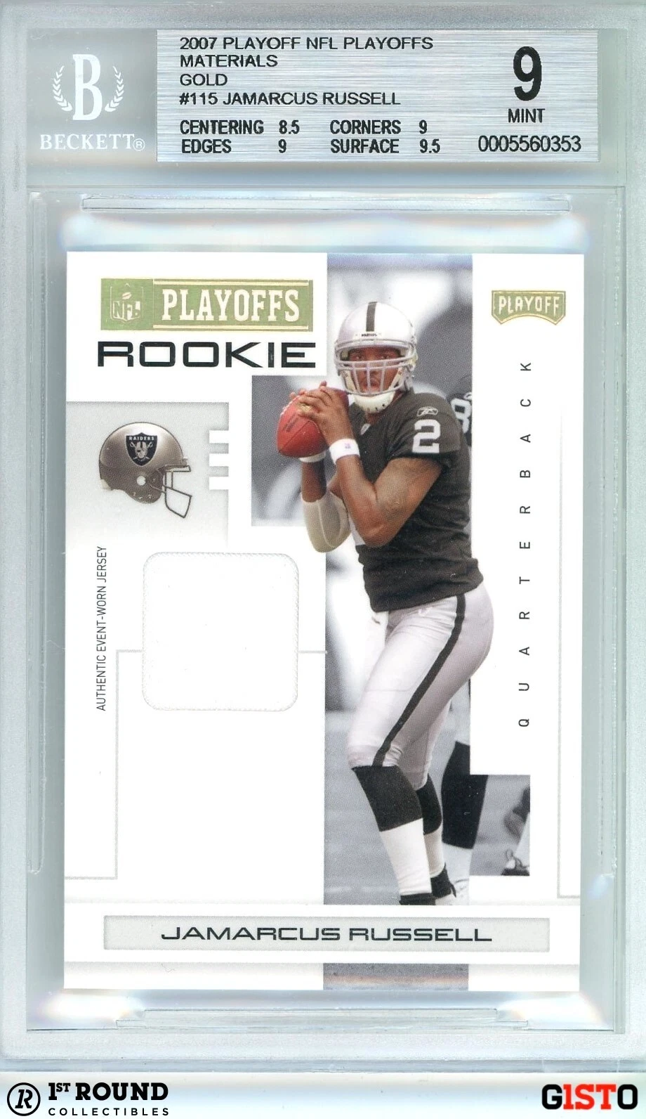 JaMarcus Russell Playoff NFL Playoffs Signature Materials #115 Gold