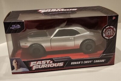FAST AND FURIOUS ROMAN'S CHEVY CAMARO SILVER DIECAST 1:32 RARE FIRST GEN BOX
