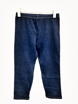 Tabio Japan Women's Blue Denim Cropped Leggings Japan Size