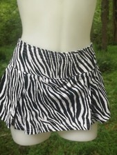 BCG Youth Size L 12-14 Black / White Zebra Print Skort
