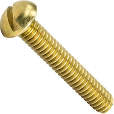2-56 Brass Round Head Machine Screws Bolts Slotted Drive All Lengths