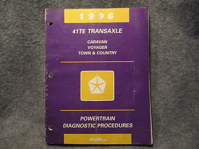 1996 Chrysler Caravan Voyager Town & Country 41TE Transaxle Powertrain Book Y359