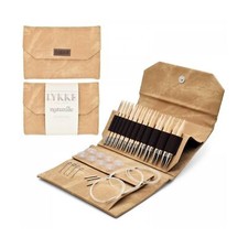 Lykke Interchangeable Knitting Needles, Color Wooden 5", Knitting Needles Set...