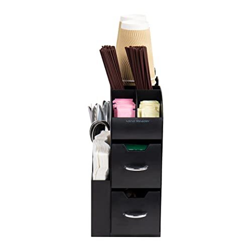Mind Reader Coffee Upright condiment organizer, 6 x 12 x 12, Black - Picture 6 of 8