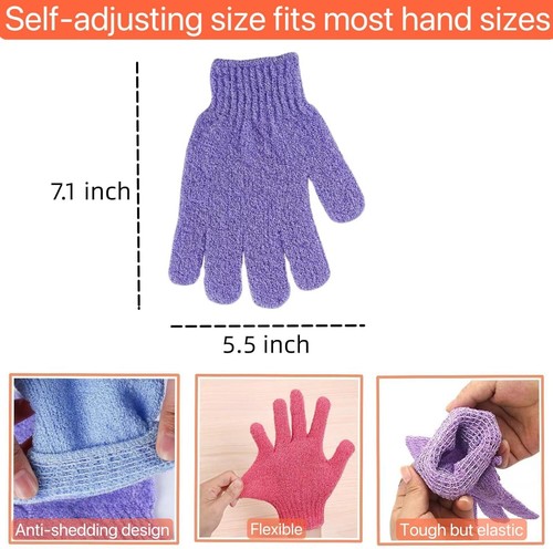 24 pcs Exfoliating Bath Gloves Deep Scrubbing Dead Skin Shower Gloves Spa - 第 5/10 張圖片