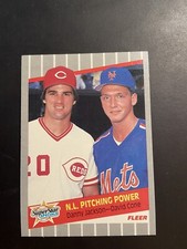 DANNY JACKSON & DAVID CONE 1989 Fleer NL Pitching Power Reds Mets Card #636 