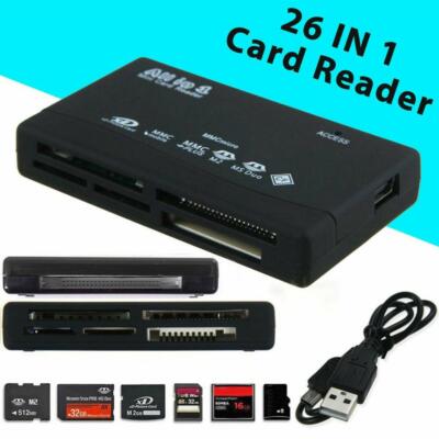 All In One  Memory Card Reader USB External SD SDHC Mini Micro M2 MMC XD CF MS 