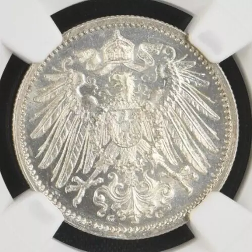 Germany 1904-G 1 Mark NGC MS 66 -- Blast White Gem Flashy Reflective Fields