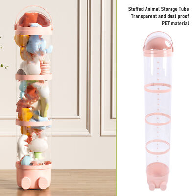 Stuffed Animal Storage Tube 162cm Adjustable Light Transparent Plush Toy US 