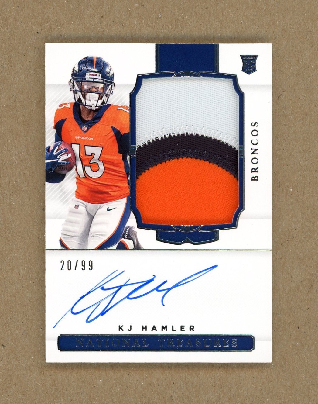 2020 National Treasures Rookie Patch Autographs KJ Hamler #174 /99 True RPA Auto