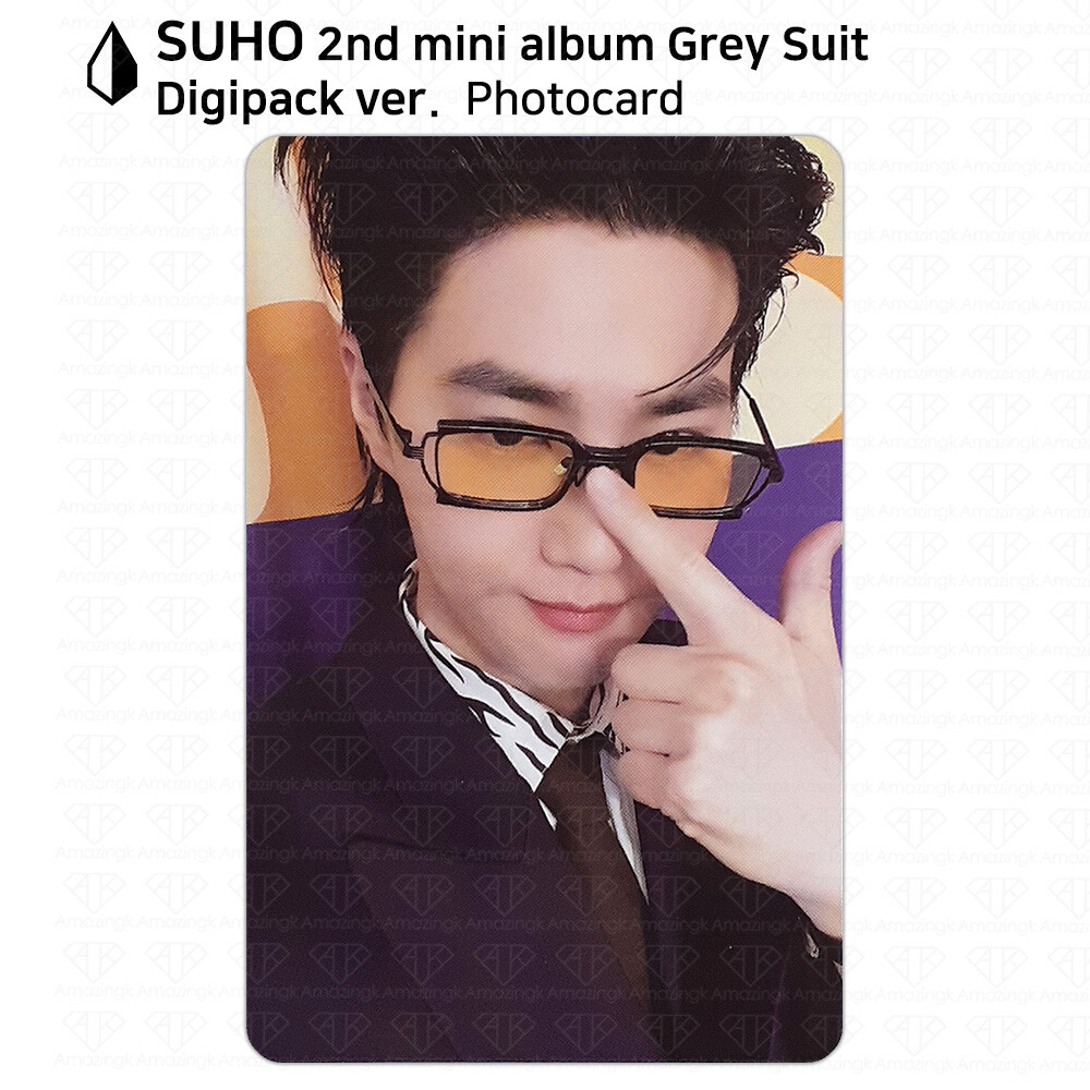 Suho From EXO 2nd Mini Album Grey Suit Official Photocard Photo