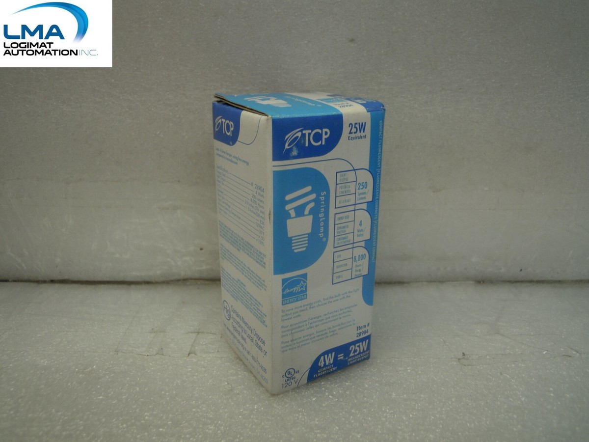 【Y】 24X TCP 28904 WHITE SPRING LAMP LIGHT BULB 4W=25W E26 BASE