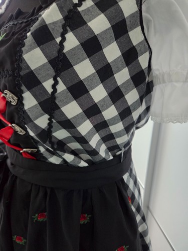🌹Fuchs Tracht Dirndl schwarz kariert 46 2teil. chic TOP Zustand - Bild 4 von 6