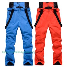 Men Women Winter Warm Ski Pants Belt Waterproof Snow Pants Snowboard Trousers
