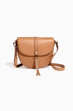  Stella & Dot Covet Sloane Saddle Leather Crossbody Brand New In Orig. Pkg $198