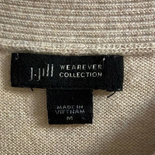 J Jill Wearever collection knit top cream short sleeve boat neck Medium - Picture 5 of 6