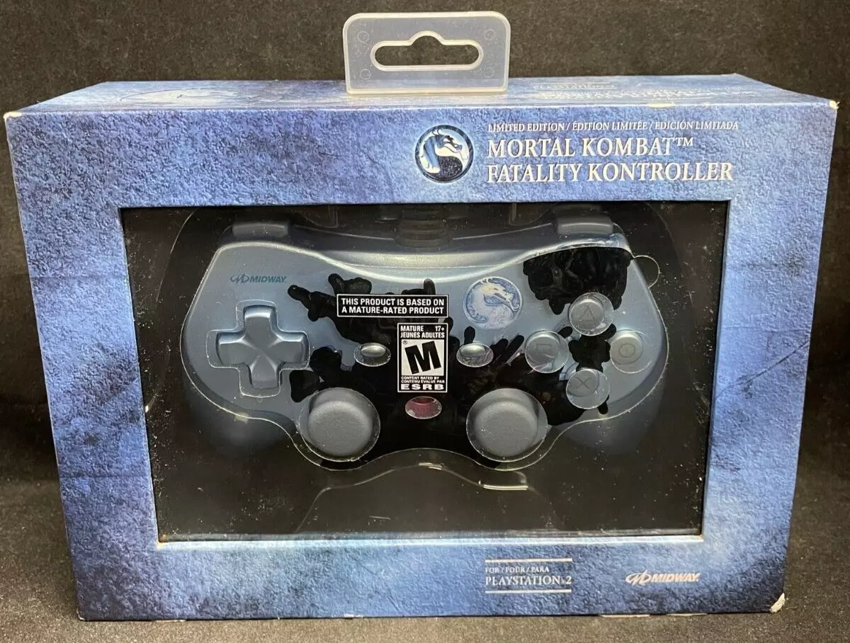 Playstation 2 PS2 Fatality Controller Mortal Kombat Sub-Zero. NOS LQQK