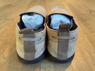 Crocs Walu Slip On Casual Comfort Canvas Loafers Shoes Tan  display picture 3