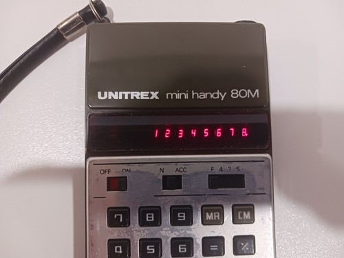 Unitrex Mini Handy 80M Digital Calculator W/ Case - Made In Japan - Picture 3 of 9