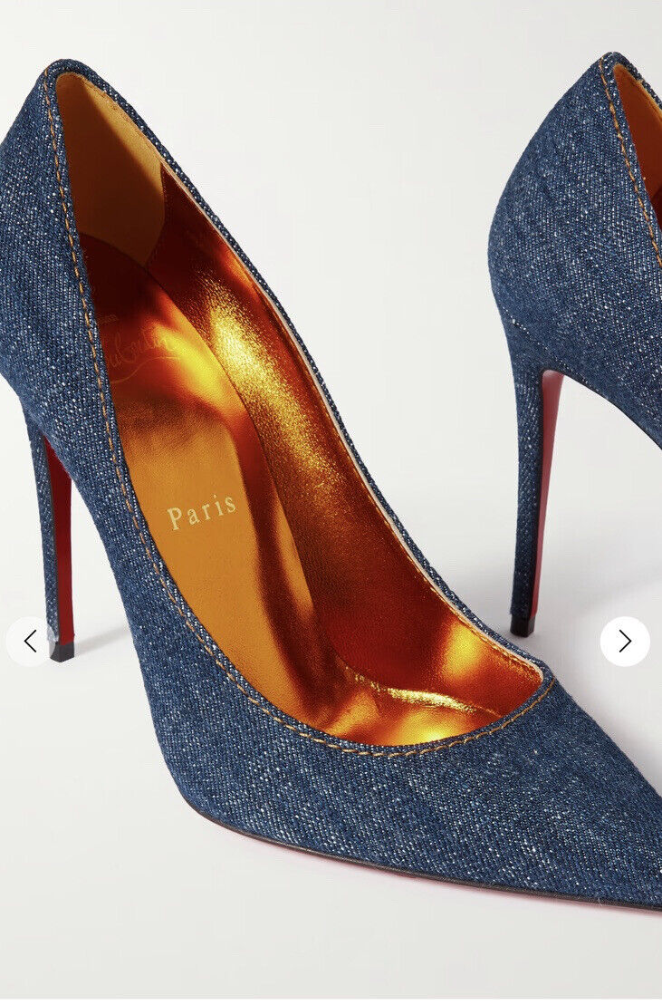 Christian Louboutin KATE 100 Miss Denim Stiletto Heels Pumps Christian Louboutin KATE 100 Miss Denim Stiletto Heels Pumps