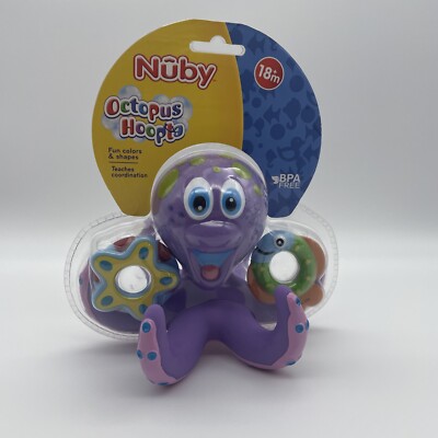 Nuby Ocotopus Hoopla Fun Colors and Shapes 18M+ BPA FREE - Brand NEW