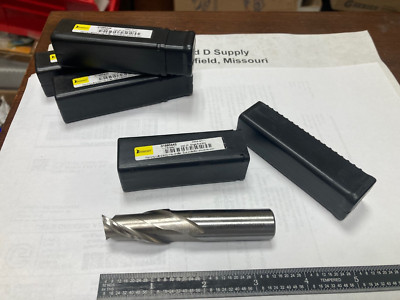 Interstate 723-1059, 11/16'', 2-FL, Cobalt Square End Mill, 5/8'' Shank, Bright