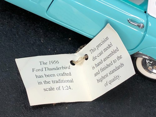 Imperfect 1:24 Diecast Franklin Mint TEAL 1956 FORD THUNDERBIRD No Box AS-IS - Picture 3 of 24