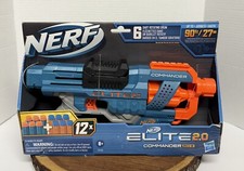 NERF Elite 2.0 Commander RD-6 Blaster 12 Official Darts 6-Dart Rotating Drum New