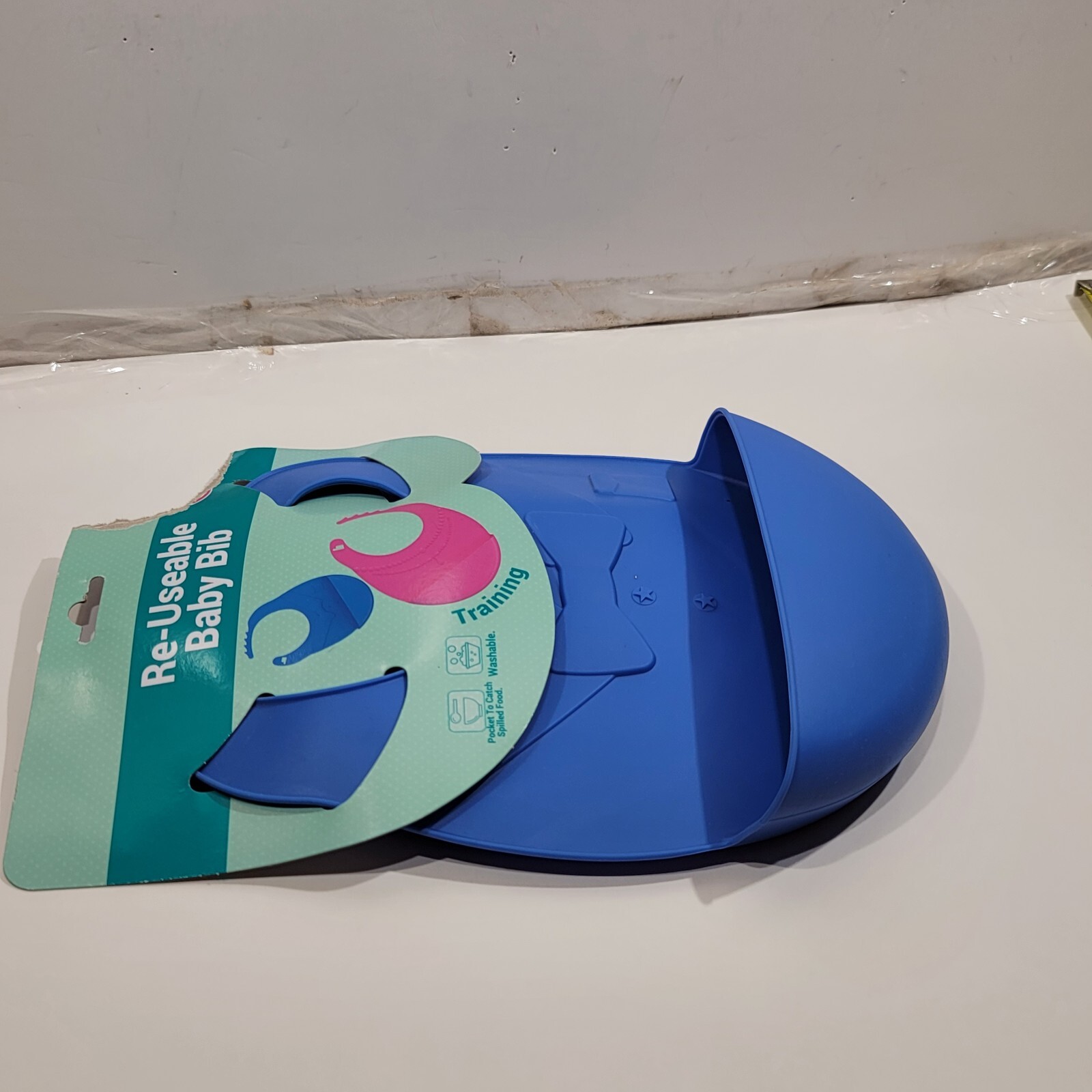 Baby Bib Reusable With Food catcher Handwash Plastic