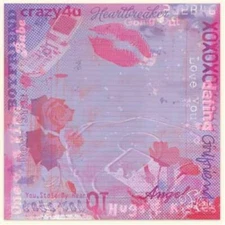 Flair Designs Inc 12x12 Scrapbook Paper Crazy 4 U Valentine Heart Stripe Words