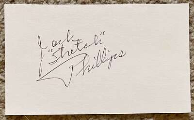 Jack Phillips signed card - Pirates Yankees debut 1947 -