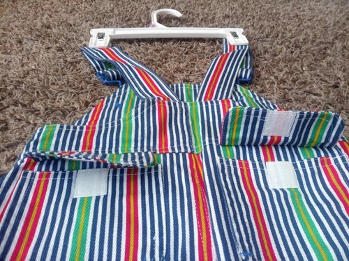 Toddler kids Overalls One Of A Kind Stripped Happy Kids Overalls. Size 4 Dancing - Picture 10 of 10