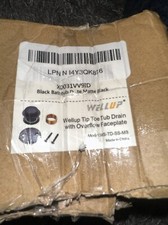 WELLUP Black Bathtub Drain Tip Toe Tub Conversion Kit Assembly