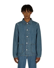 A.p.c. x Rth Veste Stenciled Denim Shirt Blue Size XL