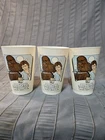 3 Vintage STAR WARS Plastic Promo Cup 1977 HAN SOLO CHEWBACCA Coca-Cola