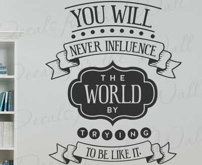 Influence The World By Trying Sean McCabe Vinyl Wall Art Motivation Sticker T32