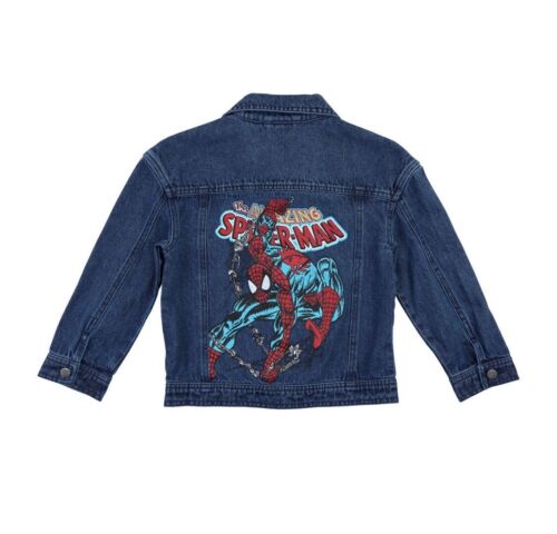 Marvel Spider-Man Boys Denim Lightweight Jacket NEW - Size 7/8