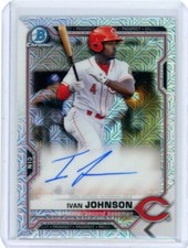 2021 Bowman Chrome Mojo IVAN JOHNSON Rookie Auto - Cincinnati Reds