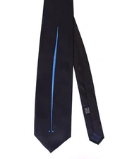 NWT ALTEA Milano pure silk TIE dark blue luxury handmade Italy