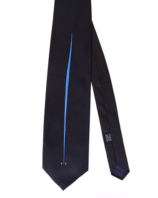NWT ALTEA Milano pure silk TIE dark blue luxury handmade Italy